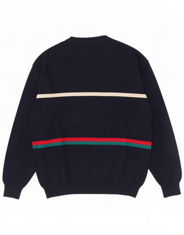 Liberty Pulover cu gât crew pentru bărbați IT 50 Medium Bleumarin cu dungi