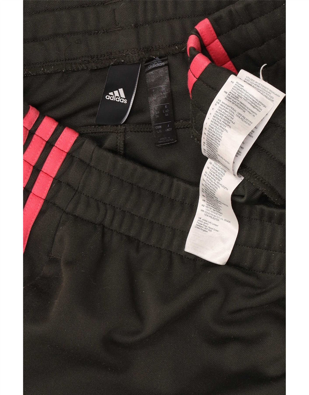 Pantaloni de trening Adidas pentru femei Marea Britanie 16/18 Poliester negru mare