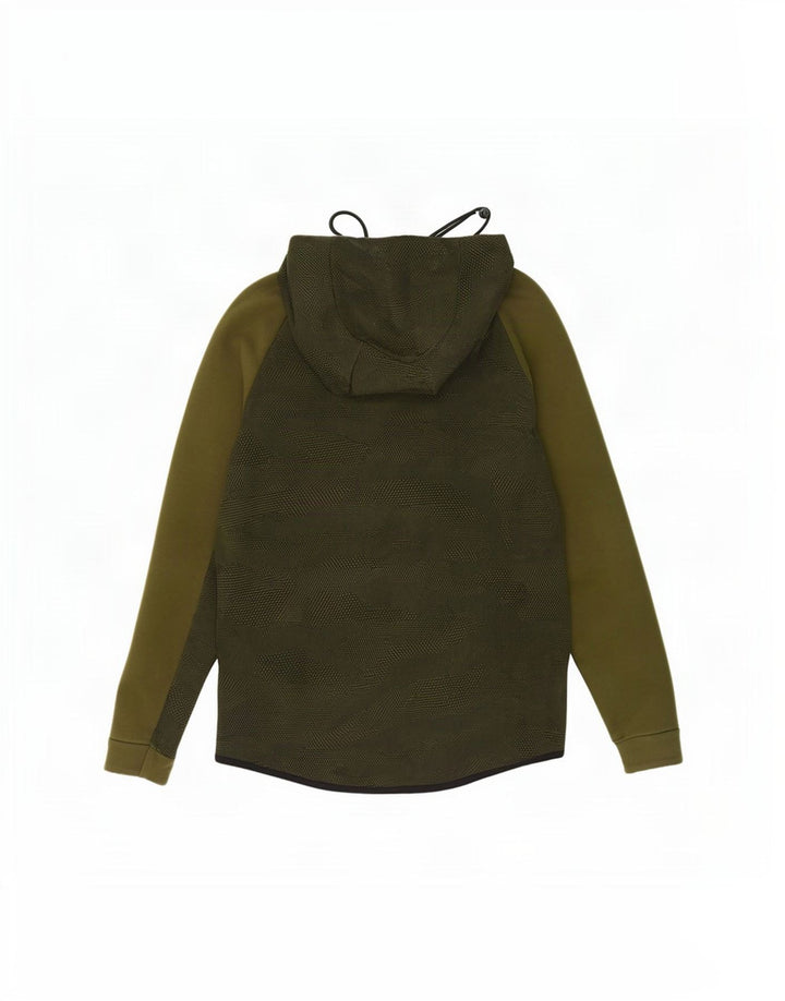 Pulover Nike pentru bărbați, cu fermoar, bumbac, camuflaj, kaki