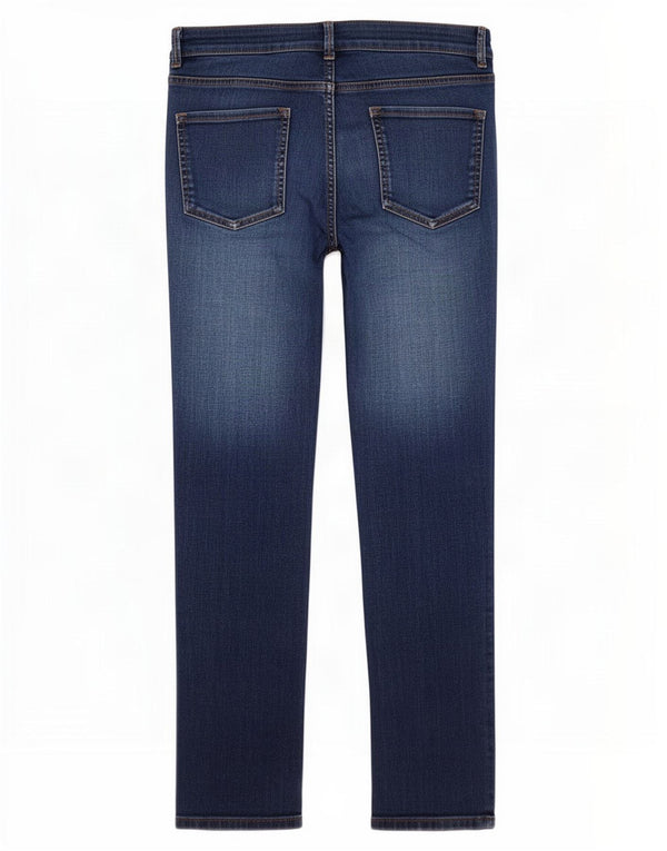 Blugi subțiri The Lily pentru femei de la Marks & Spencer UK 14 mare L30 L26 bumbac albastru