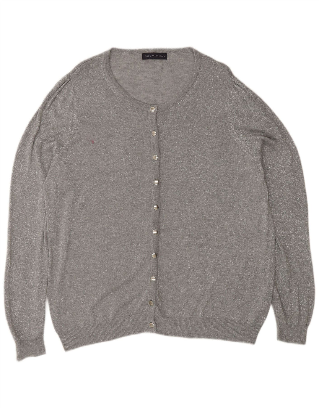 Pulover cardigan pentru femei Marks & Spencer UK 20 2XL poliamidă gri
