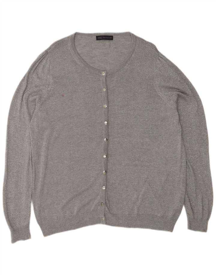 Pulover cardigan pentru femei Marks & Spencer UK 20 2XL poliamidă gri