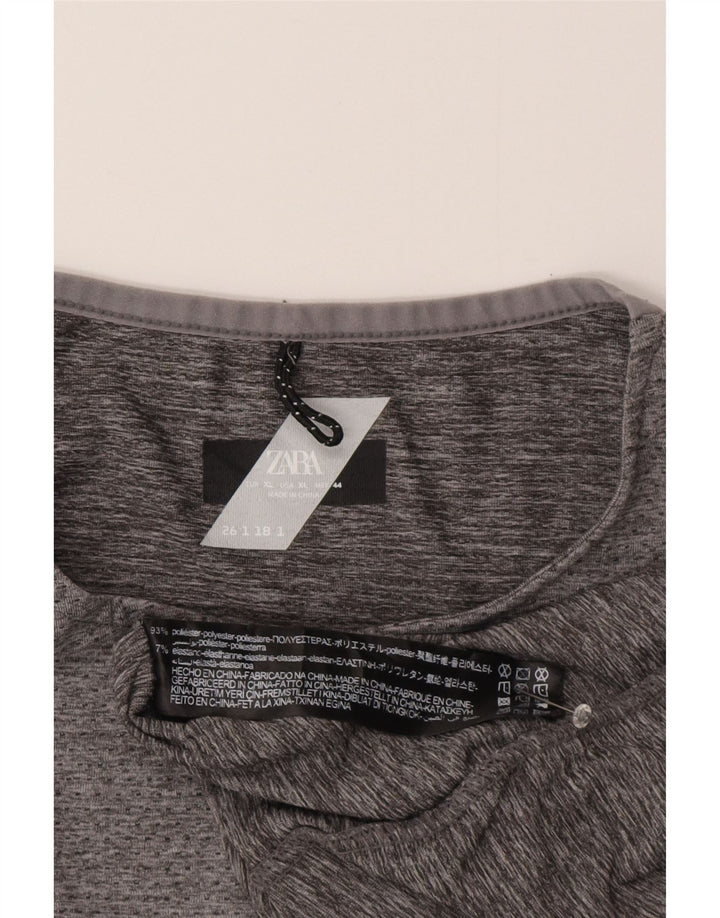 Top pentru bărbați Zara cu mânecă lungă XL poliester gri