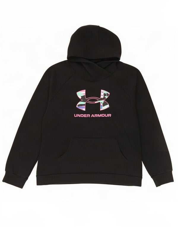 Pulover pentru fete Under Armour Graphic Hoodie 13-14 ani XL bumbac negru