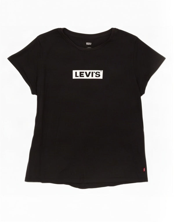 Tricou cu grafic Levi's pentru femei Top UK 18 XL Bumbac negru