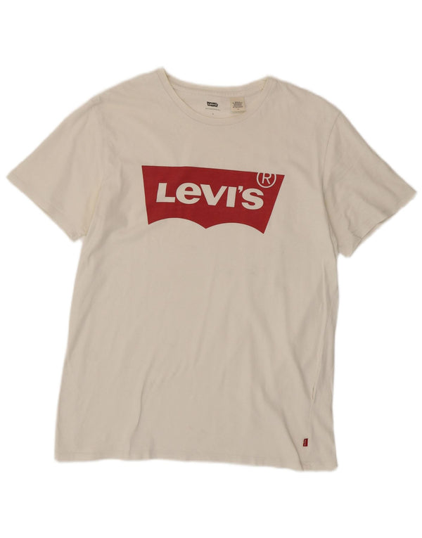 Tricou grafic pentru bărbați Levi's Top Large White