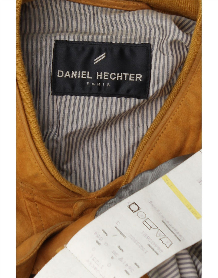 Jachetă bomber din piele intoarsa pentru barbati Daniel Hechter IT 54 2XL piele galbena