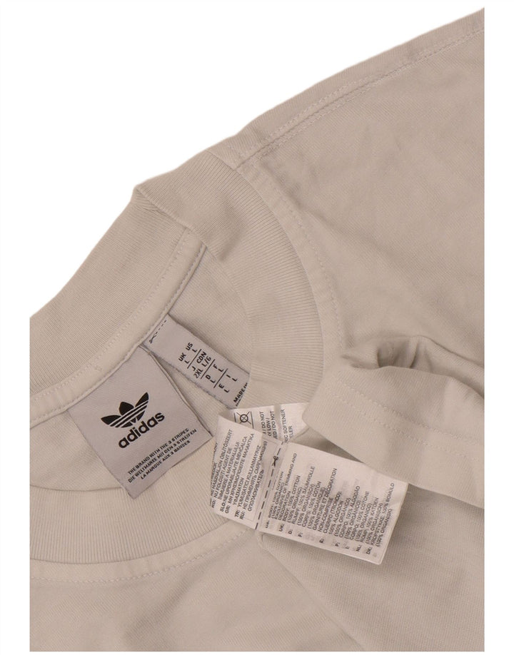 Tricou pentru bărbați Adidas Top mare, alb, bumbac