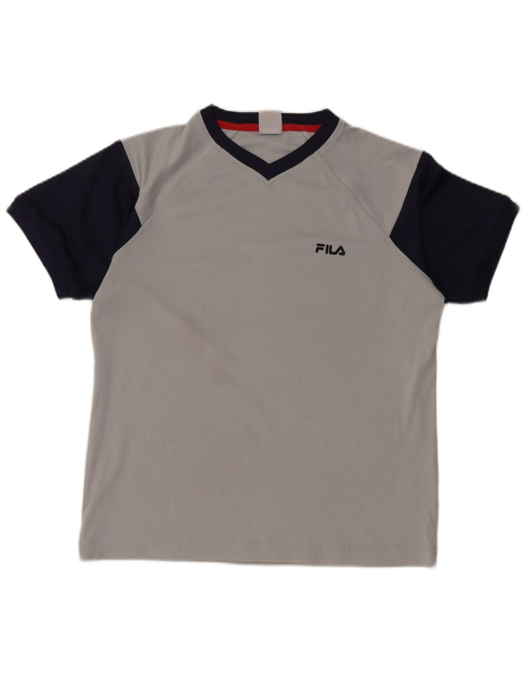 Tricou grafic FILA pentru băieți Top 11-12 ani Gri mediu Colorblock