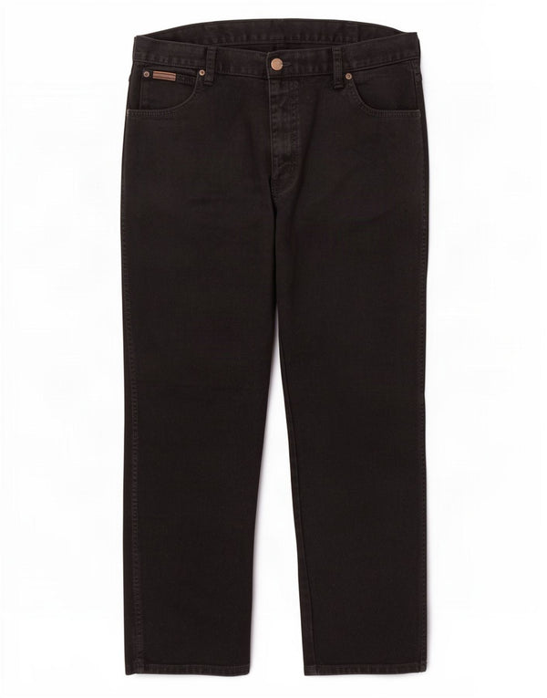 Blugi drepte pentru bărbați Wrangler Texas W38 L32 bumbac negru