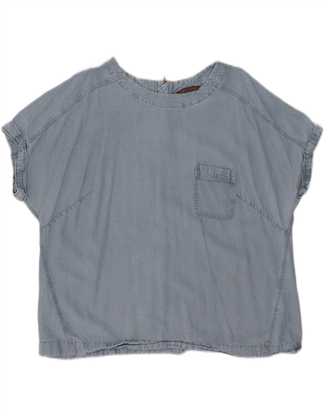 MARKS & SPENCER Bluză de bluză pentru femei de top UK 20 2XL Blue Lyocell