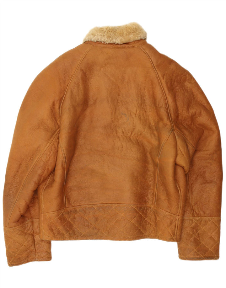 Jachetă din shearling pentru bărbați VINTAGE IT 48 Medium Beige Shearling