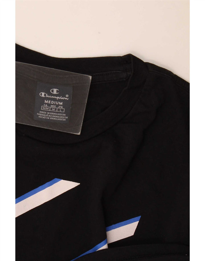 Tricou grafic pentru bărbați Champion Top Mediu Negru
