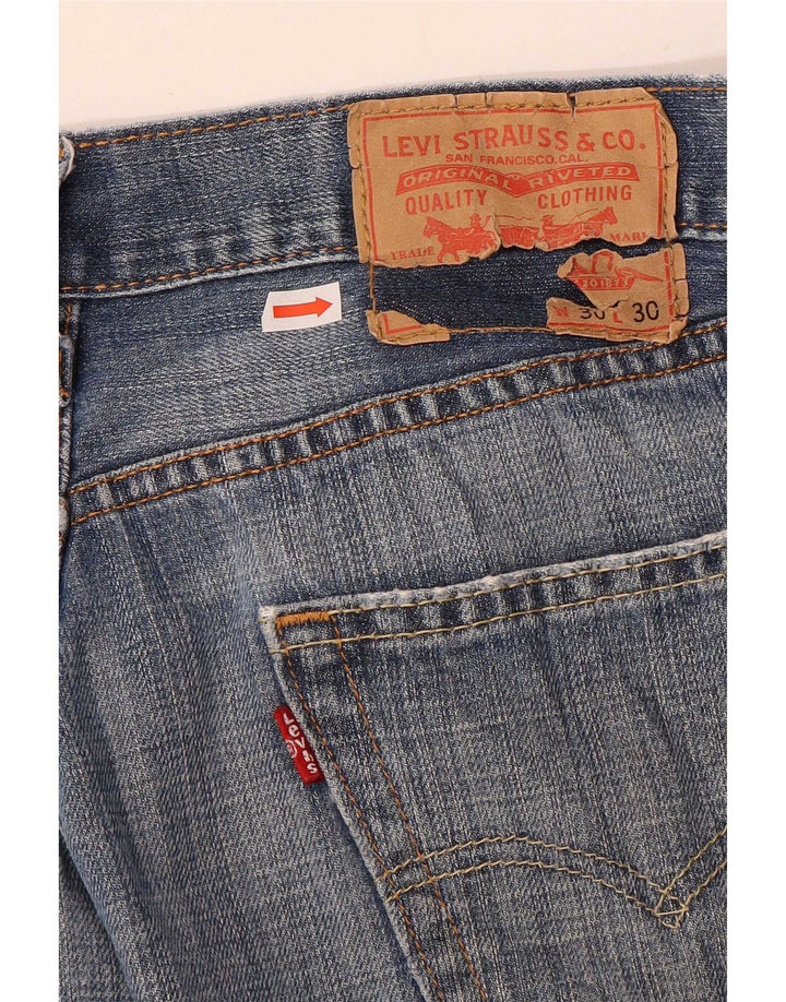Blugi drepti pentru bărbați Levi's 505 W30 L30 Bumbac albastru
