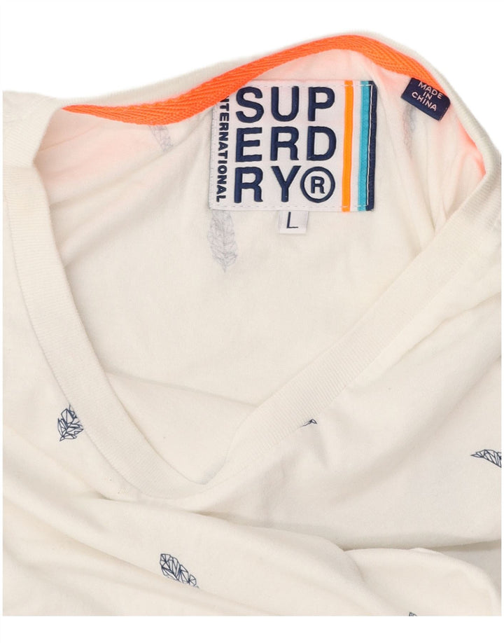 Tricou grafic pentru bărbați SUPERDRY Top mare alb