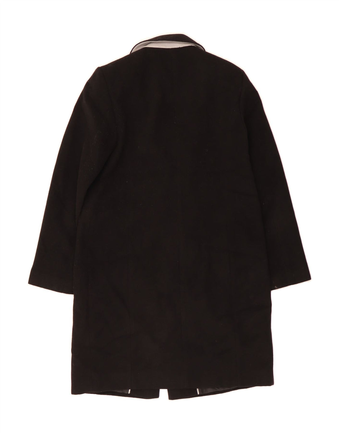 MARKS & SPENCER Womens Overcoat UK 12 Medium Black Polyester Vintage Marks & Spencer and Second-Hand Marks & Spencer from Messina Hembry 