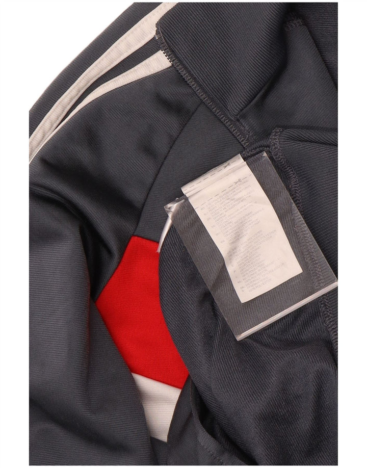 Jachetă de trening pentru bărbați Adidas, gri mic, poliester color bloc