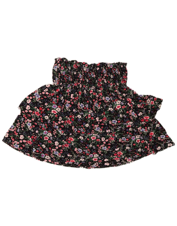 Fusta cu volane pentru femei JOE BROWNS UK 12 Medium W30 Viscoză florală neagră