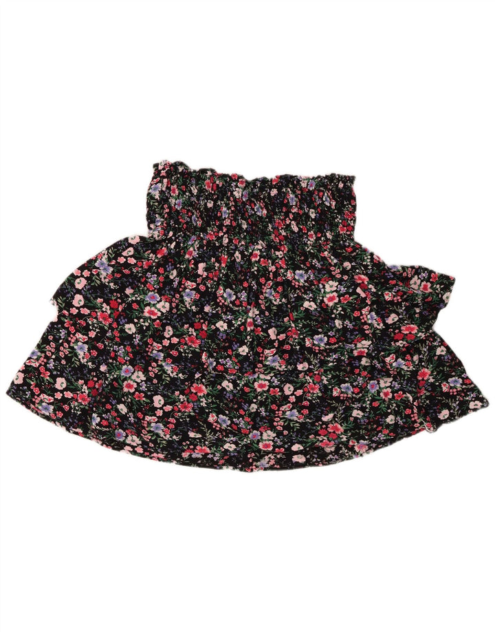 Fusta cu volane pentru femei JOE BROWNS UK 12 Medium W30 Viscoză florală neagră
