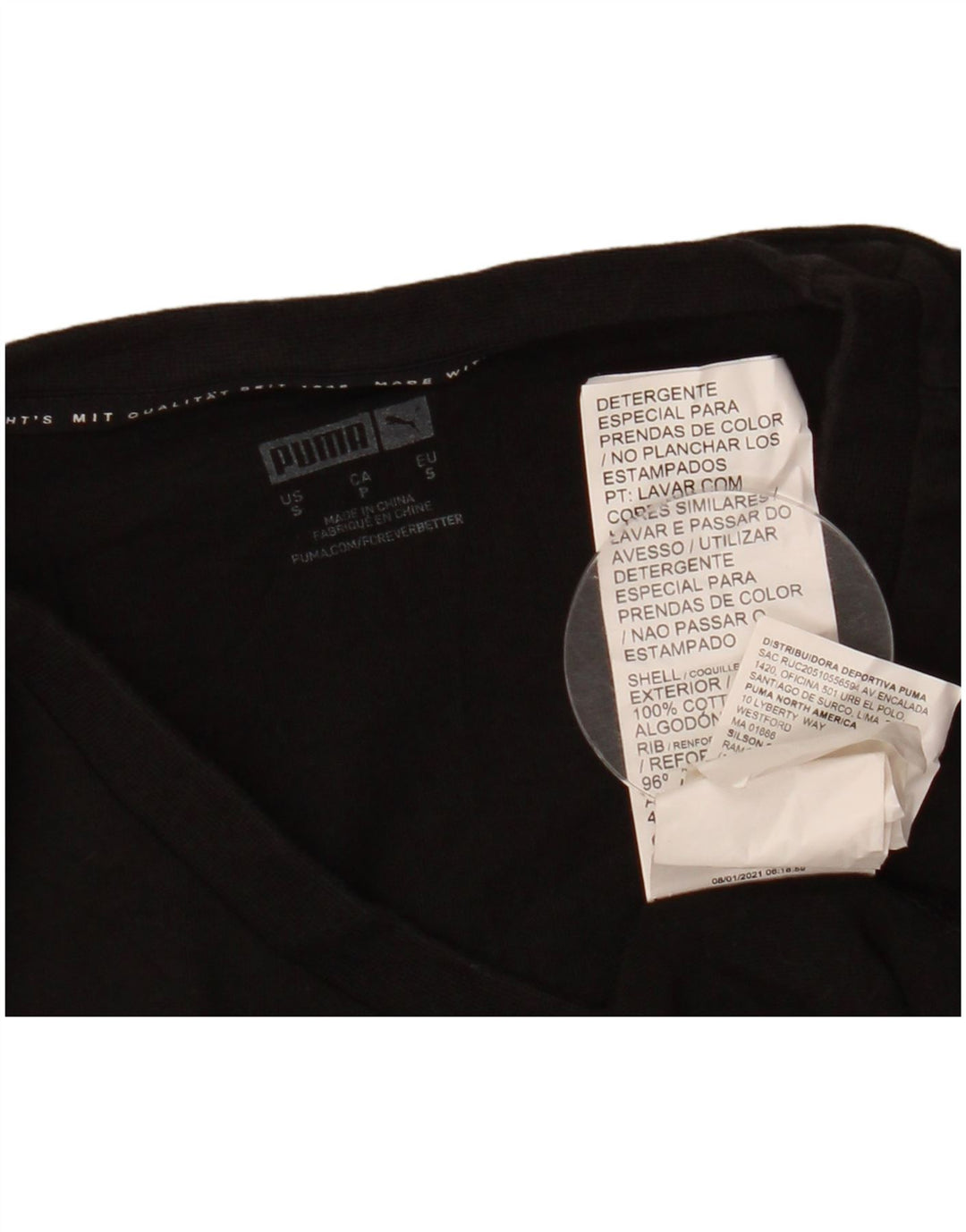 Tricou grafic Puma pentru bărbați Top mic, negru, floral, bumbac, natură