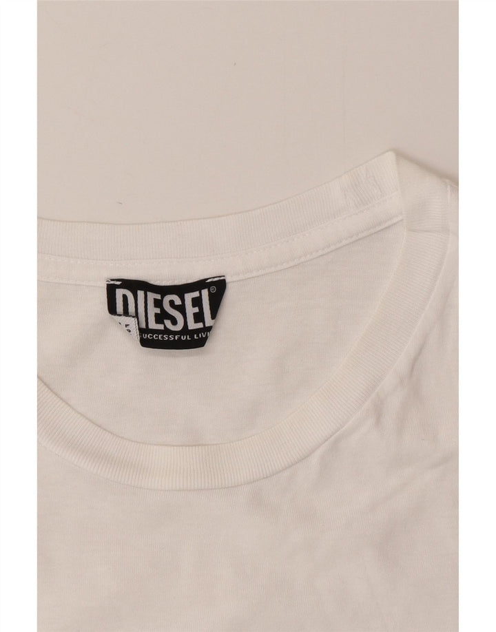 Tricou grafic pentru bărbați DIESEL Top Mediu Alb