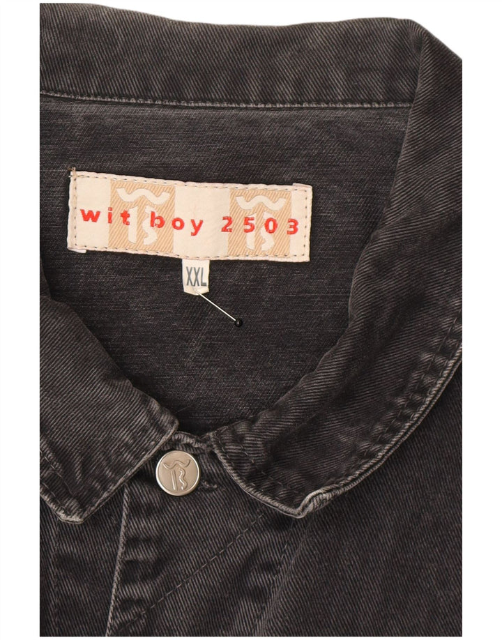 Jachetă de blugi pentru bărbați Wit Boy UK 44 2XL gri
