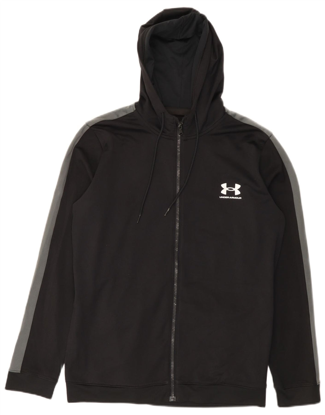 Pulover Under Armour pentru bărbați, cu fermoar, poliester color bloc negru mediu