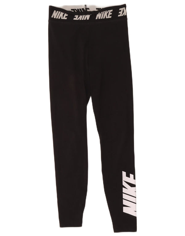Leggings grafic Nike pentru femei UK 10 Poliester negru mic