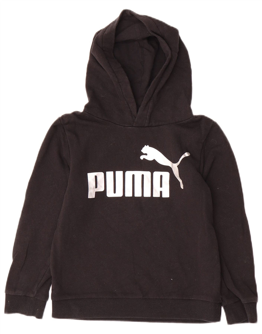 Pulover pentru fete PUMA Graphic Hoodie 7-8 ani bumbac negru