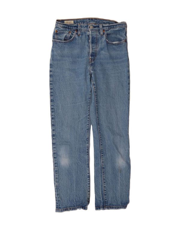 LEVI'S Womens 501 Straight Jeans W27 L28  Blue Cotton