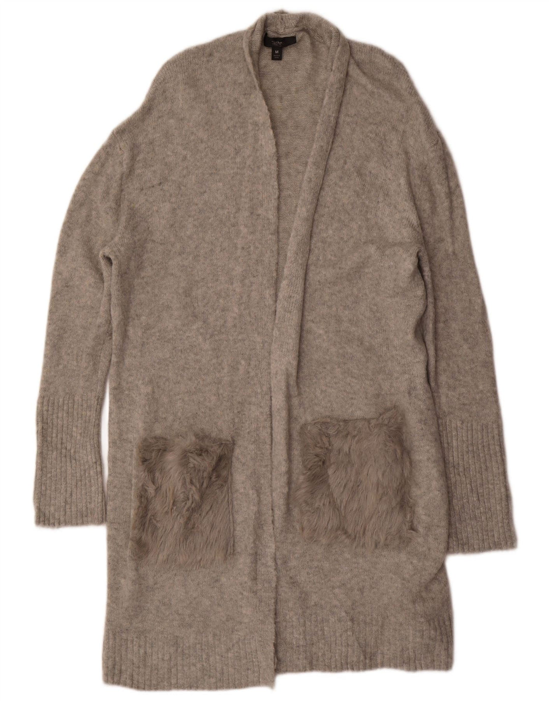 MOSSIMO Pulover cardigan deschis supradimensionat pentru femei UK 14 Gri mediu