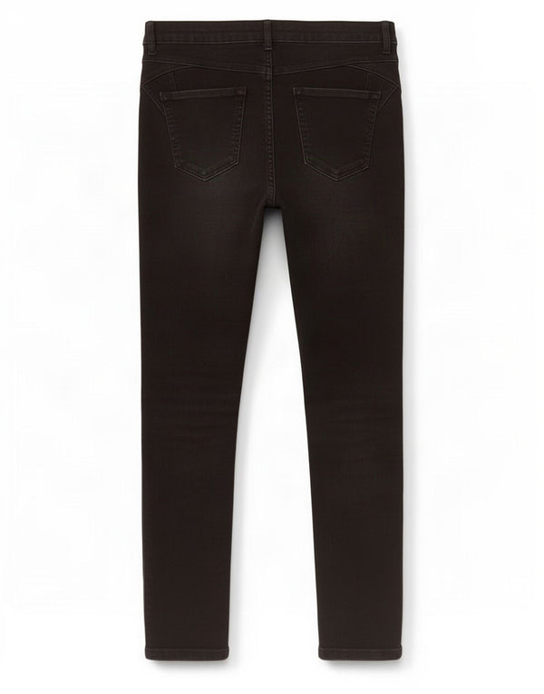 Marks & Spencer Womens Crop Skinny Jeans UK 16 Large W32 L25 Black Cotton