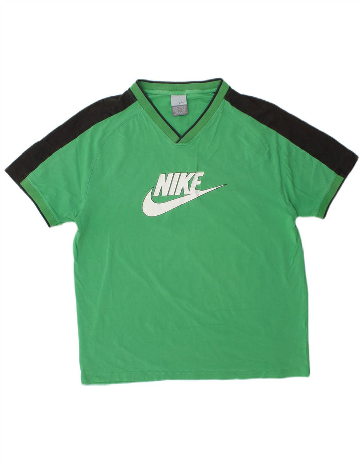 Tricou grafic pentru bărbați NIKE Top UK 39/41 Medium Green Colorblock