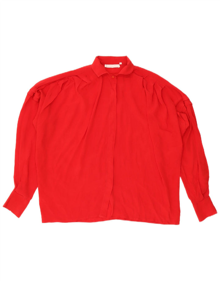 Bluză Cămașă Vintage Femei IT 46 Large Red