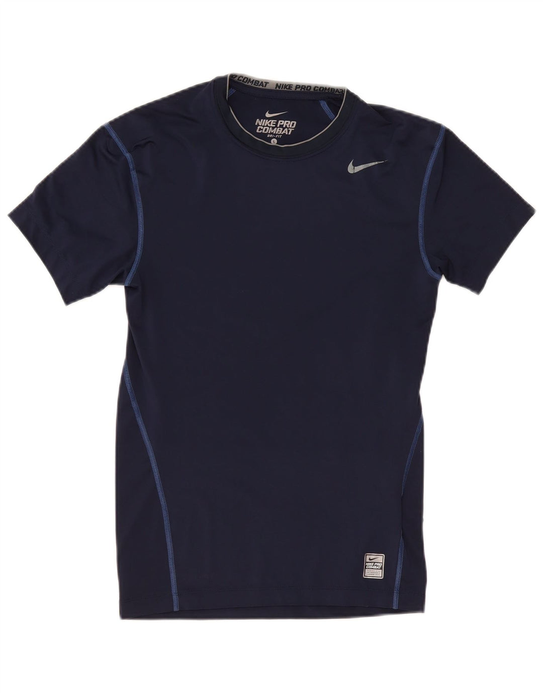 Tricou Nike Pro Combat pentru bărbați Top mare din poliester bleumarin