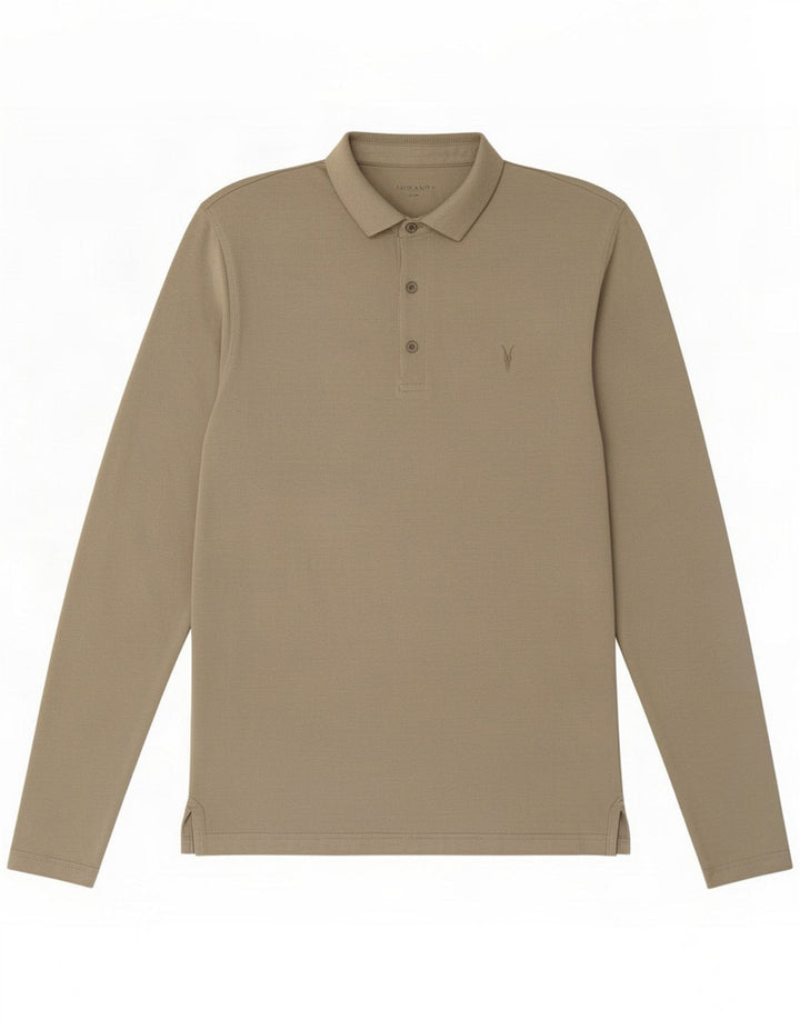 All Saints Tricou polo pentru bărbați Mic Bej Bumbac