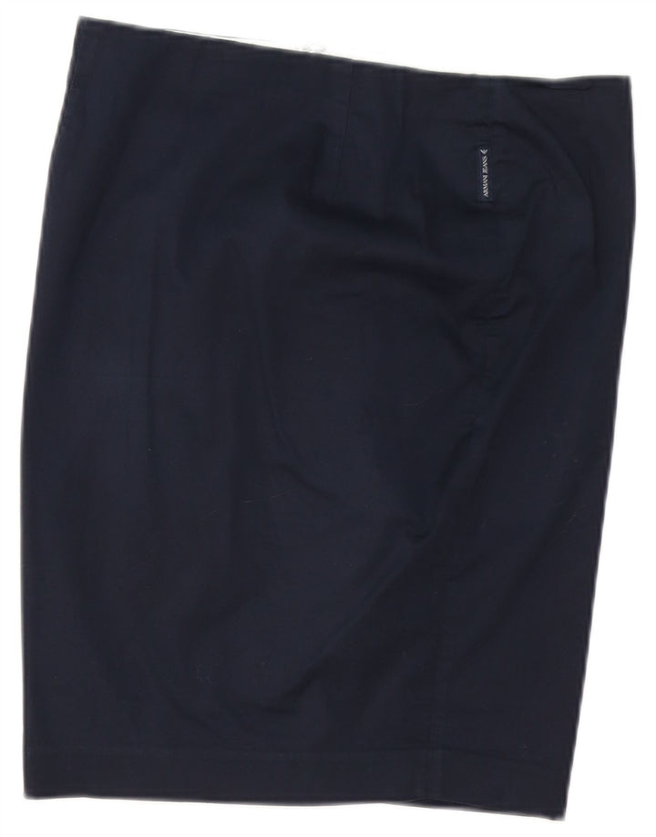 Armani Fusta Dreaptă Femei EU 40 Medium W30 Bumbac Bleumarin