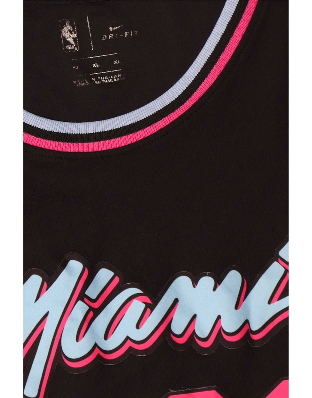 Tricou cu grafic Miami pentru bărbați Nike Top XL poliester cu dungi negre