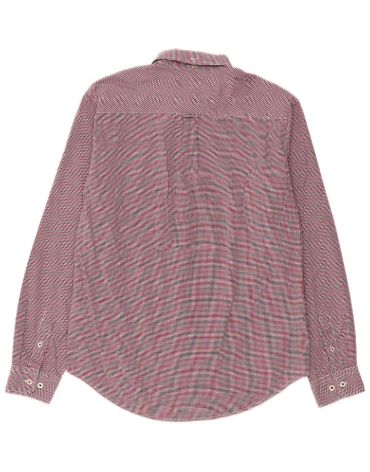 Cămașă pentru bărbați Ben Sherman, bumbac cu carouri roșii medii