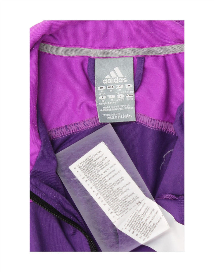 Jachetă de top pentru trening Adidas pentru femei UK 12/14 Medium Purple Colorblock
