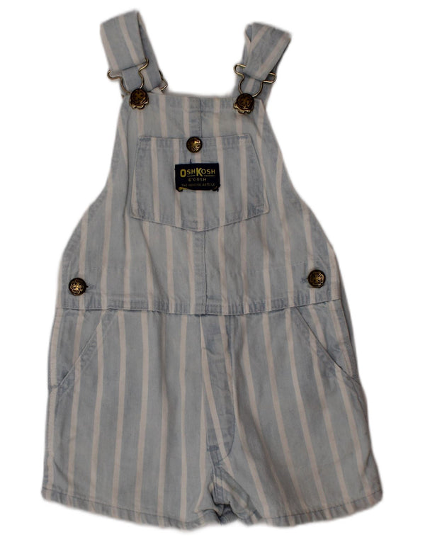 Osh Kosh Salopete pentru băieți Pantaloni scurți din denim 3-4 ani W22 Bumbac cu dungi albastre