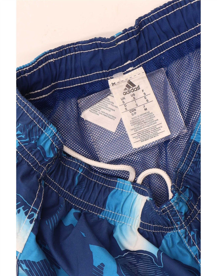 Pantaloni scurți de înot Adidas pentru bărbați, albastru, poliester floral mic