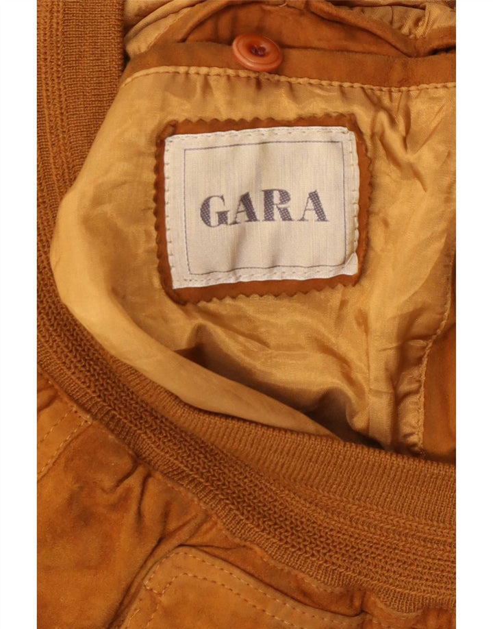 Jachetă Bomber de piele intoarsa pentru barbati Gara IT 48 Medium Beige Piele