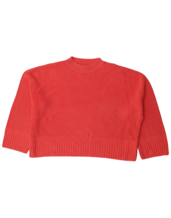 BARBOUR Pulover supradimensionat pentru femei cu decolteu triplu UK 12 Roz mediu