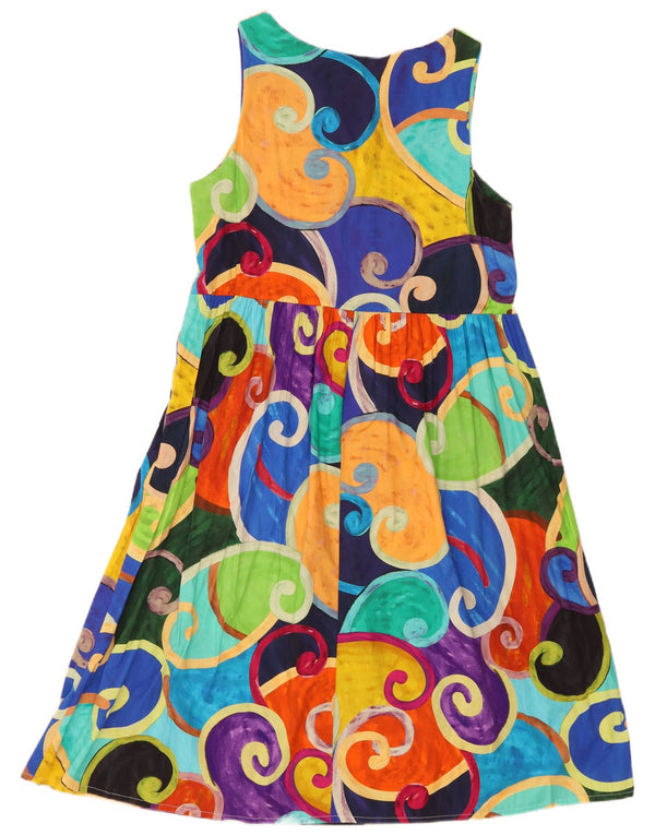 Rochie A-Line fără mâneci de epocă pentru femei UK 12 Medium Multicolor Paisley