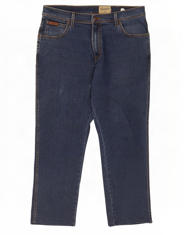 Blugi drepti Wrangler pentru bărbați Texas Stretch W36 L26 Bumbac albastru