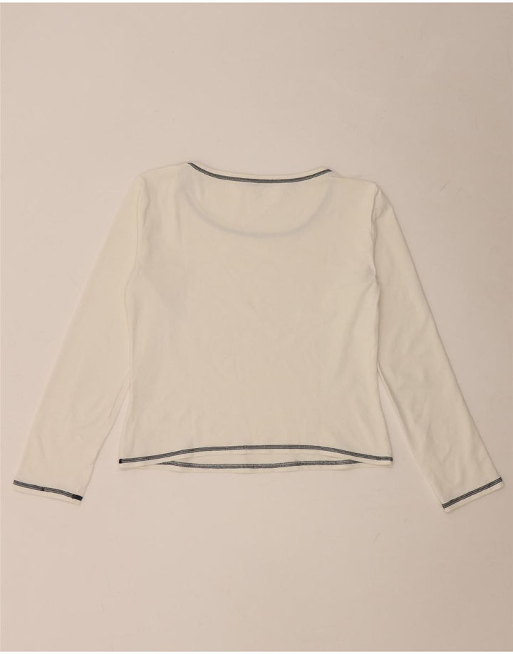 i Blues Crop Top pentru femei cu mânecă lungă UK 14 Large White