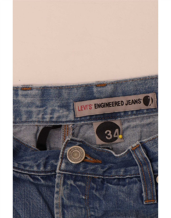 Pantaloni scurți din blugi pentru bărbați Levi's W34, bumbac albastru mare