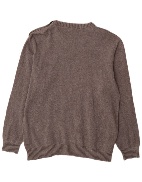 Jack & Jones Pulover pentru bărbați cu gât de barcă, bumbac gri 2XL