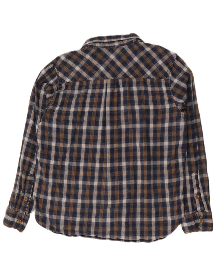 Cămașă de flanel pentru bărbați Mountain Warehouse XL, bumbac cu carouri albastre